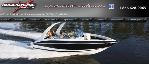 Adrenaline Sports Bateau en ligne