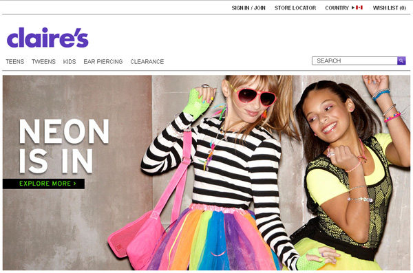 Boutique Claires en ligne circulaire