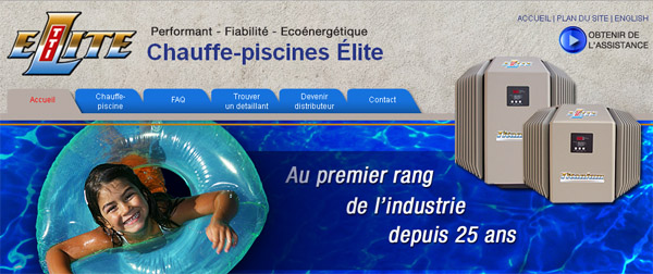 Chauffe Piscine Elite circulaire en ligne