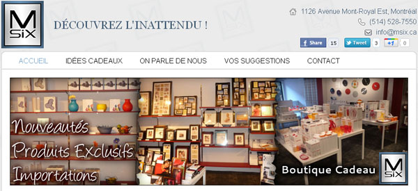Circulaire en ligne M Six boutique cadeaux