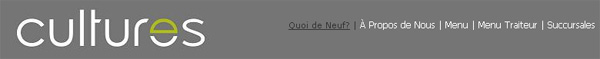 Cultures Restaurant en ligne banniere