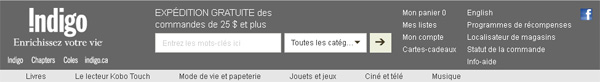 Indigo Librairie en ligne Livres