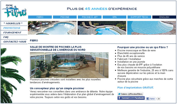 Piscine Fibro en ligne Promotion