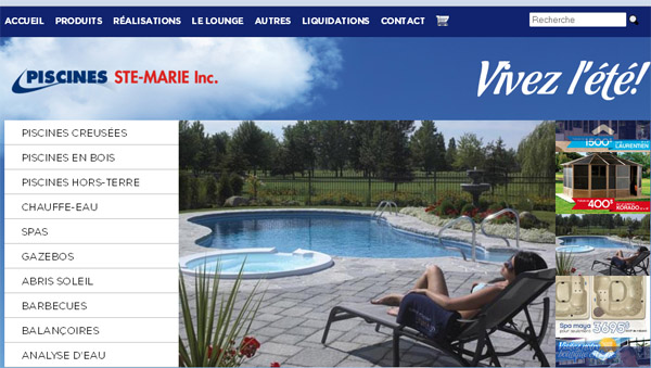 Piscines Ste Marie circulaire en ligne