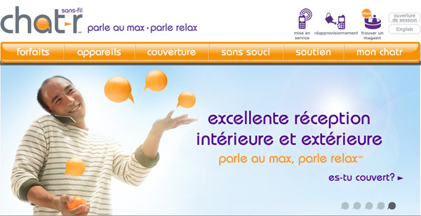 chatr sans fil en ligne circulaire
